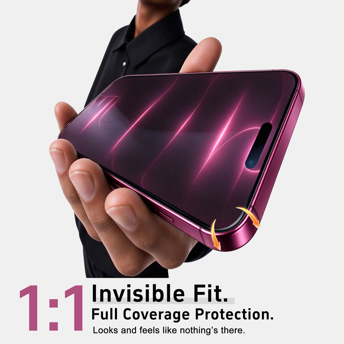 Starhare clear screen protector with case-friendly invisible fit